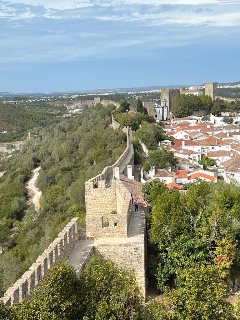 Obidos kasteelmuur Portugal